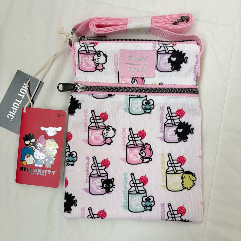 Loungefly Hello Kitty and Friends Drinks Passport Crossbody Bag
